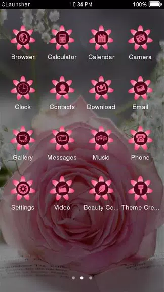 Pretty Pink Rose Theme Capture d’écran2