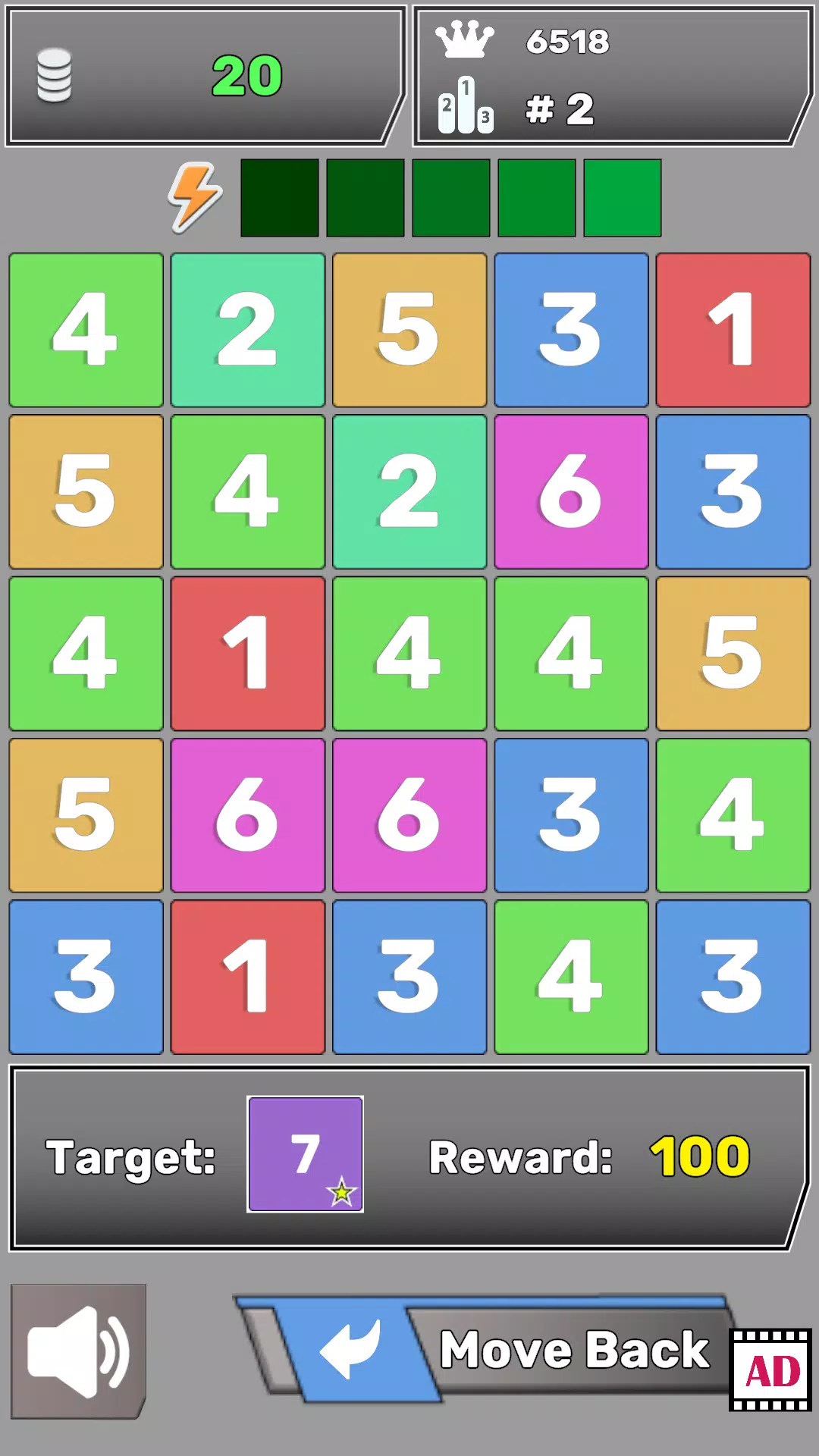 Number Blocks Match Puzzle. Schermafbeelding 1