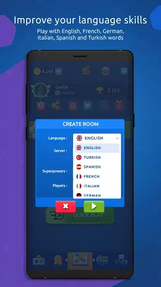 Wordy - Multiplayer Word Game ảnh chụp màn hình 4