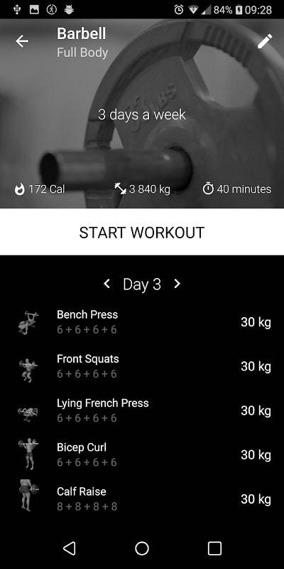 Schermata Barbell Home Workout 2