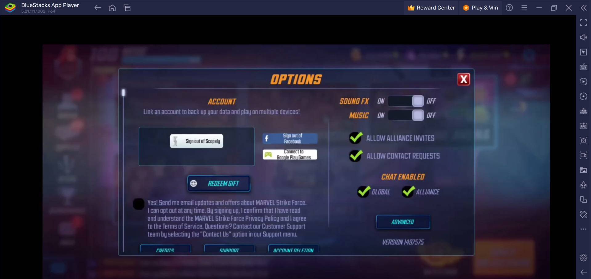 MARVEL Strike Force: Squad RPG Redeem Code Entry