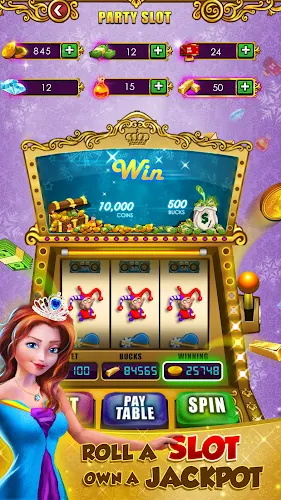 ภาพหน้าจอ Princess Gold Coin Dozer Party 1