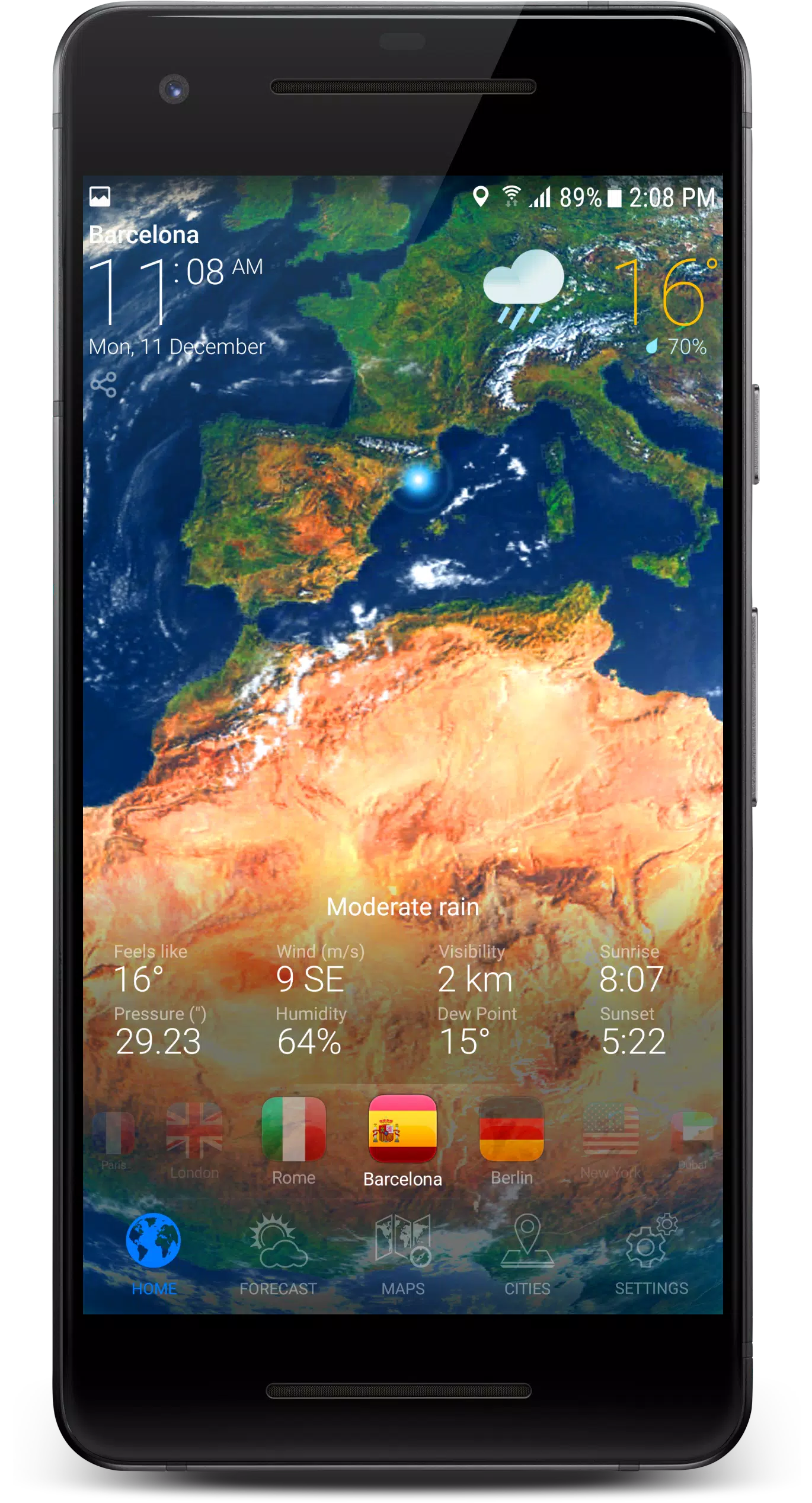 3D EARTH PRO - local forecast screenshot 3