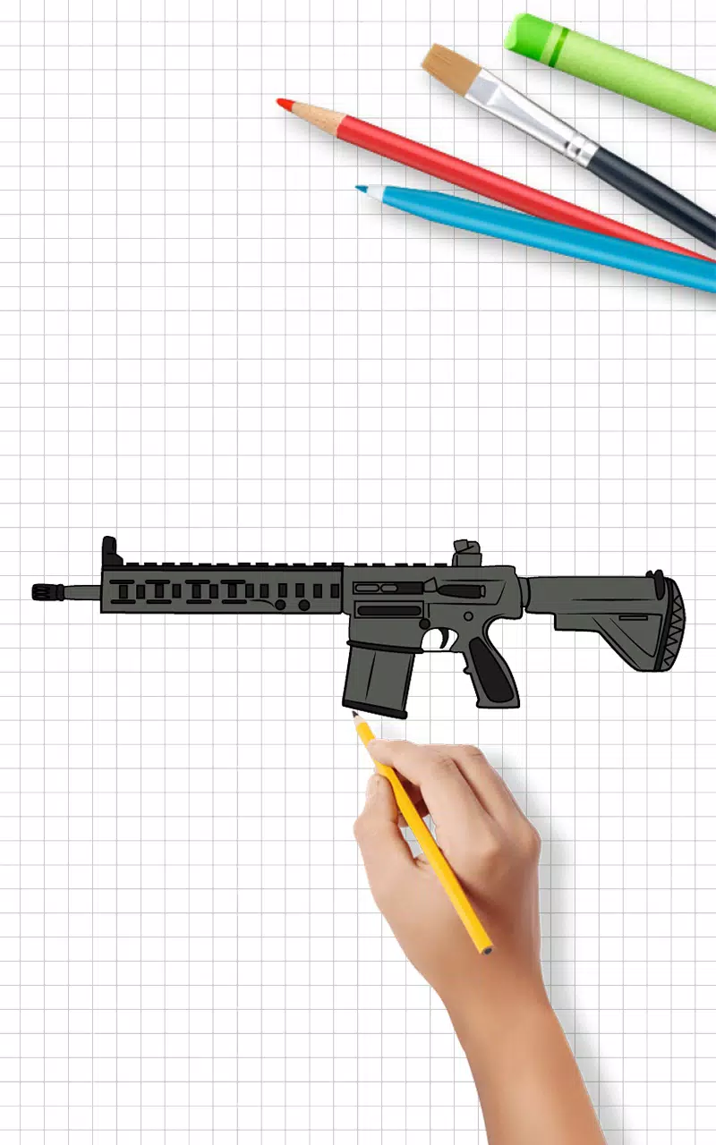 How to draw weapons step by st Capture d'écran 4