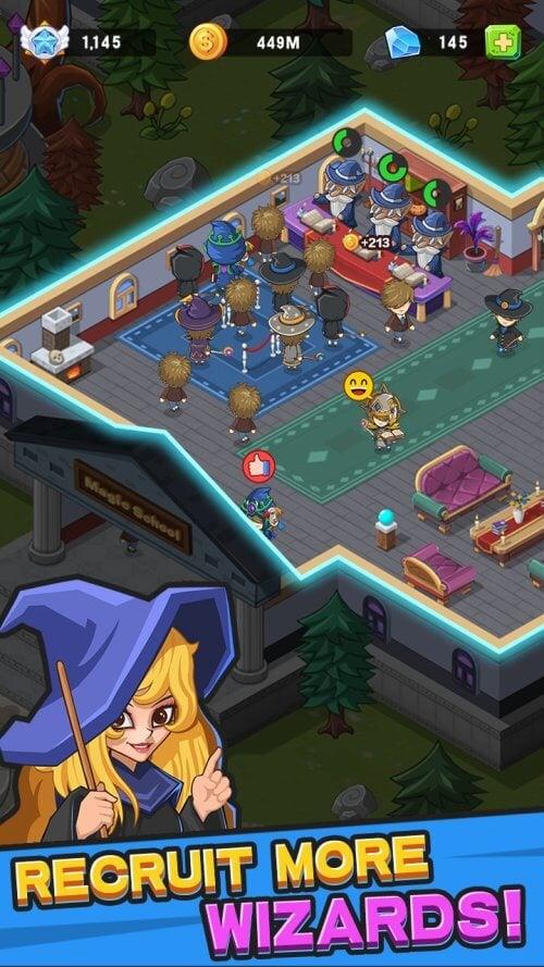 Idle Wizard College экрана 4