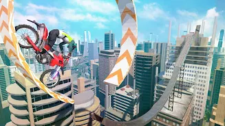 Bike Stunts 3D - Rooftop Chall captura de pantalla 3