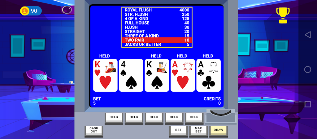 Video Poker Big Bet ekran görüntüsü 1