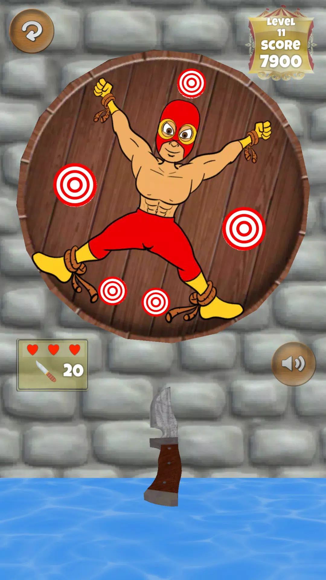 ภาพหน้าจอ Classic Knife Throwing Game 2