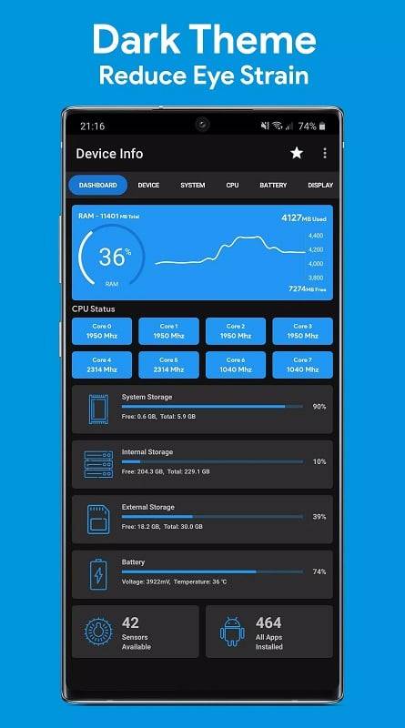 Device Info: System & CPU Info স্ক্রিনশট 2