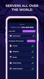 Triple Ape VPN - Safe & Secure Capture d'écran 2