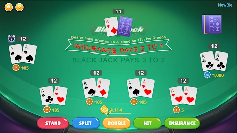 ภาพหน้าจอ Blackjack - Casino World 1