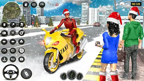 Superhero Bike Taxi: Bike Game ကိုဖန်သားပြင်1