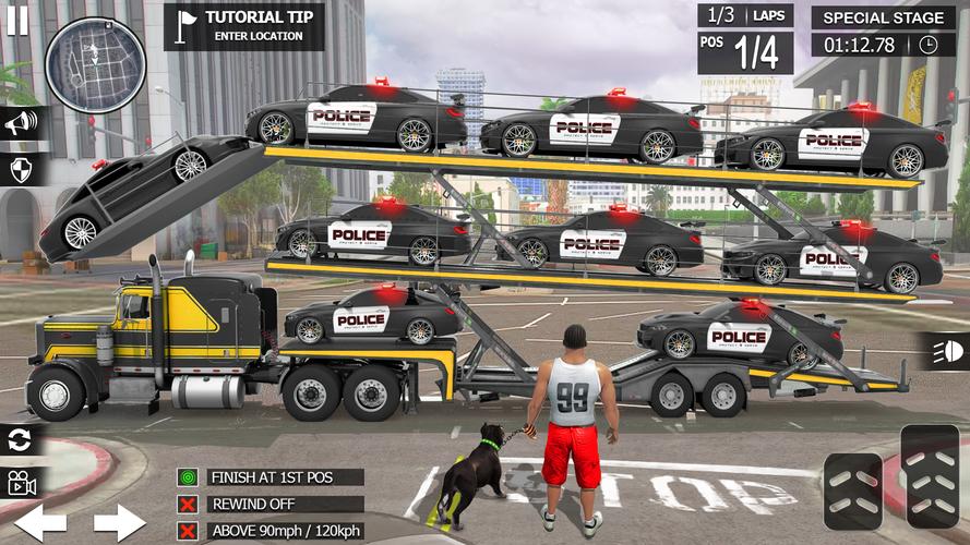 US police Cars Transport truck экрана 4