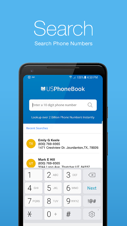 USPhoneBook screenshot 1