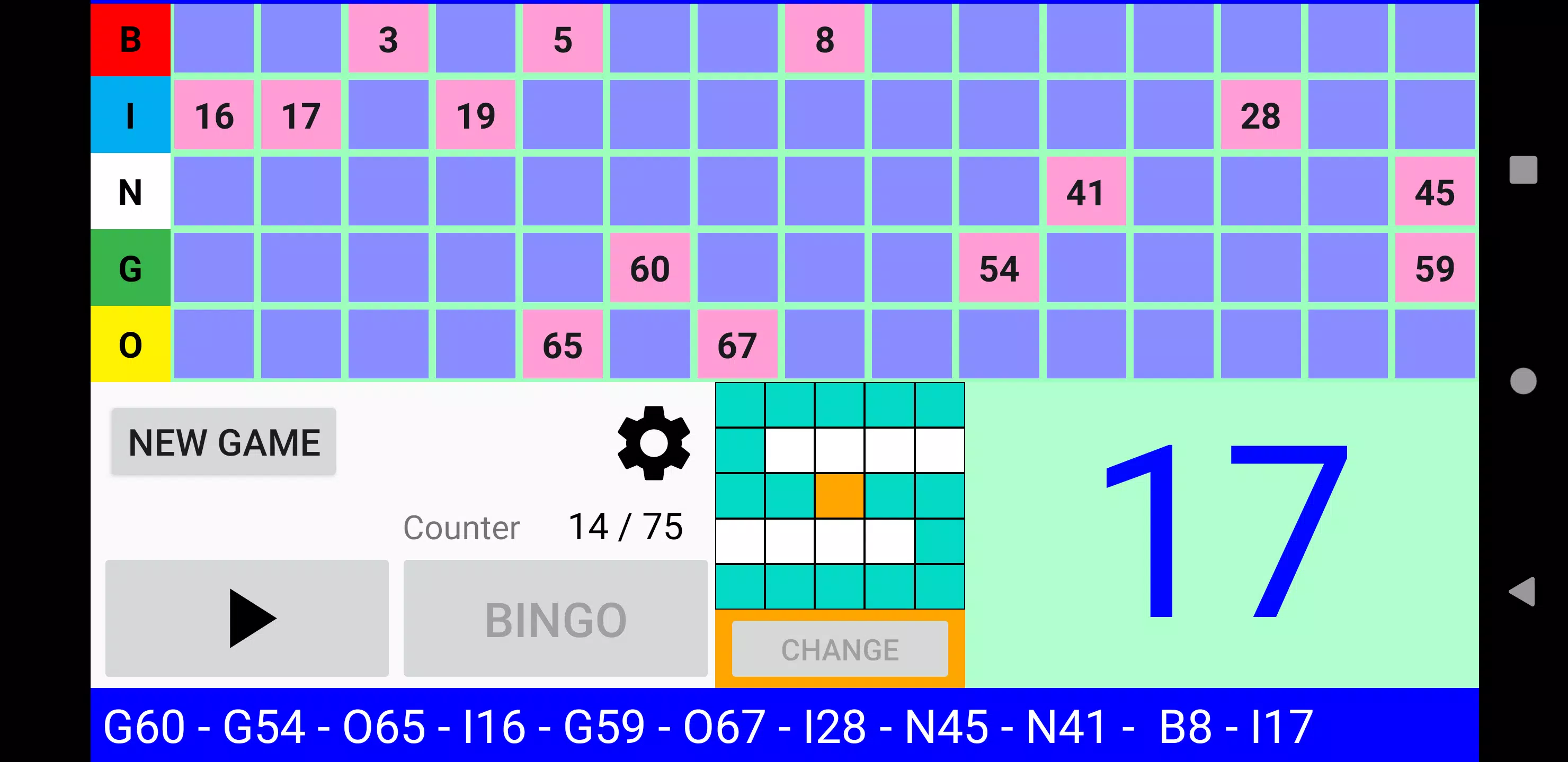 Bingo RS экрана 3