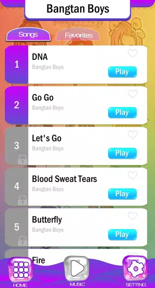 Screenshot BTS Chibi Piano Tiles 2