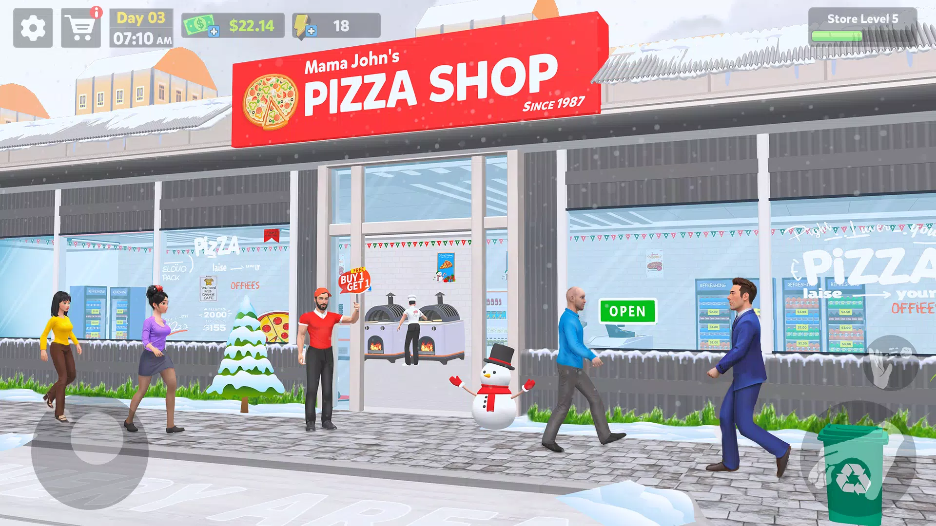 Pizza Shop Simulator 3D स्क्रीनशॉट 1