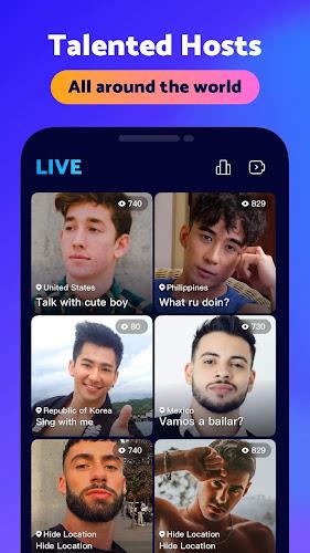 Blued: Gay Live Chat & Dating ảnh chụp màn hình 1