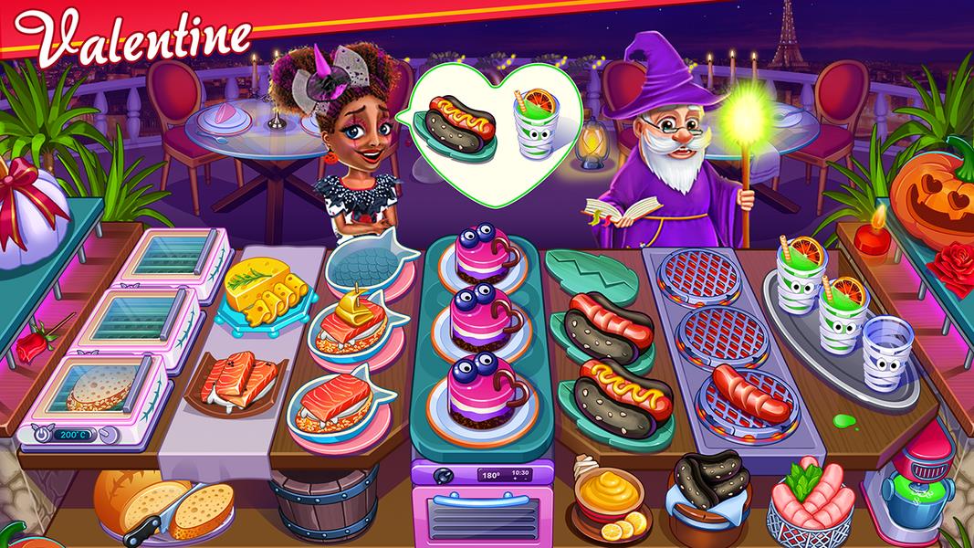 Halloween Street Food Shop Restaurant Game स्क्रीनशॉट 1