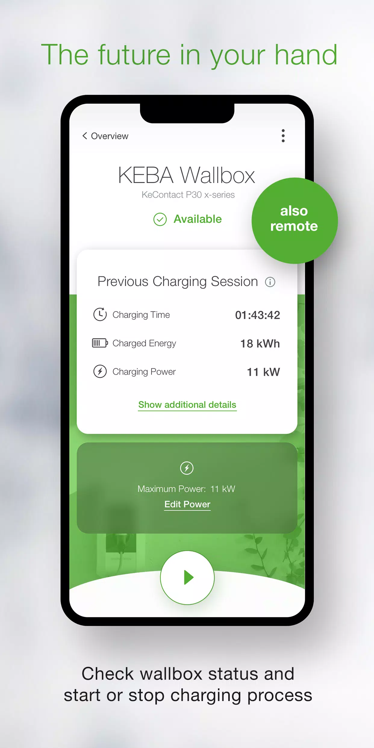 KEBA eMobility App ảnh chụp màn hình 1