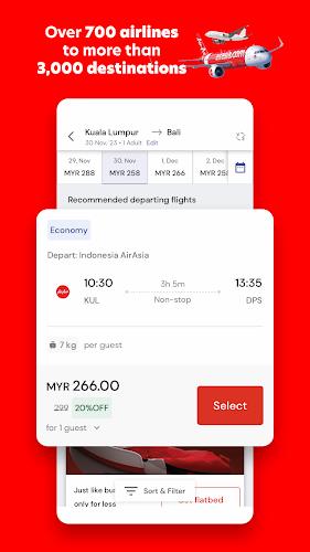 AirAsia MOVE: Flights & Hotels Screenshot 1