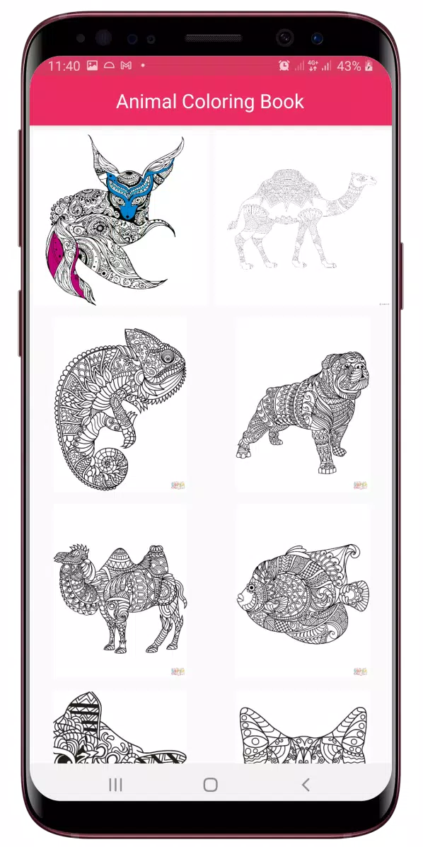 Screenshot Animal Mandala Coloring Book 2