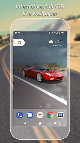 3D Car Live Wallpaper Lite ekran görüntüsü 1