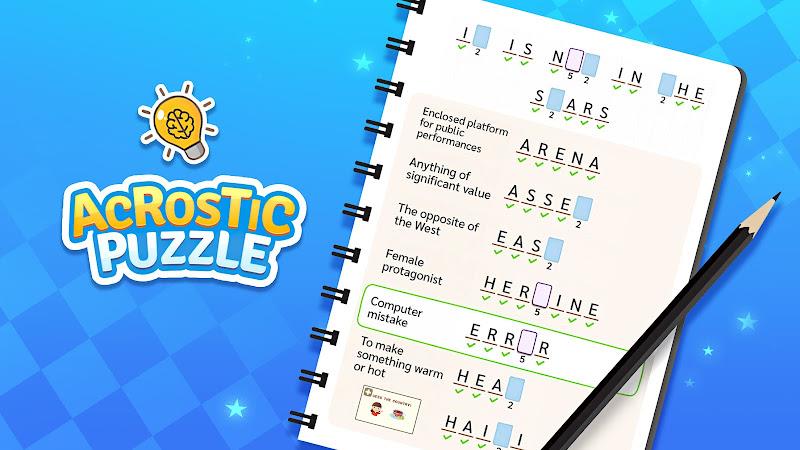 ภาพหน้าจอ Acrostic Puzzle: Logic Fill in 1