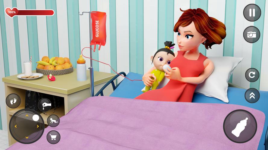 Single Mom Virtual Mother Sim экрана 1