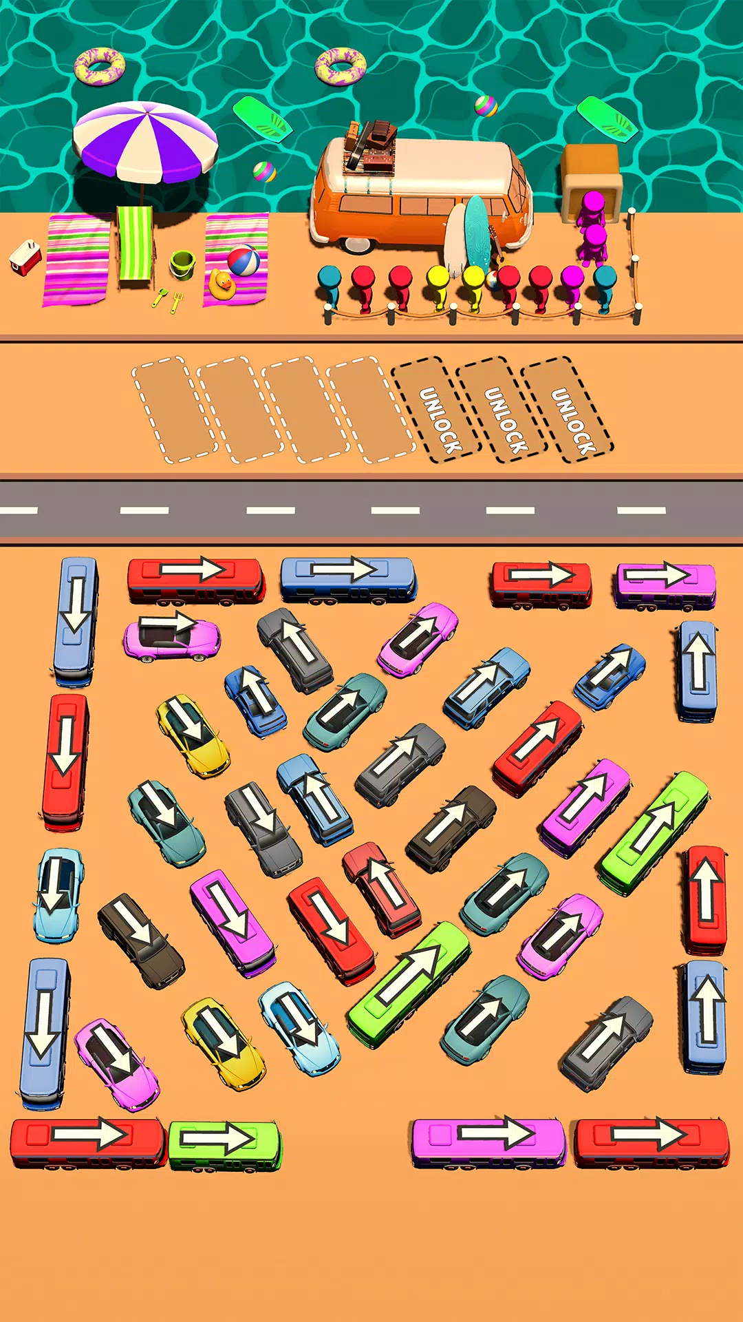 Bus Swipe: Car Parking Jam captura de pantalla 1