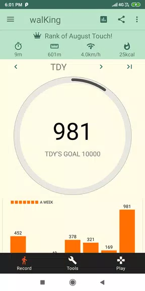 Screenshot Smart Pedometer: walKing 2