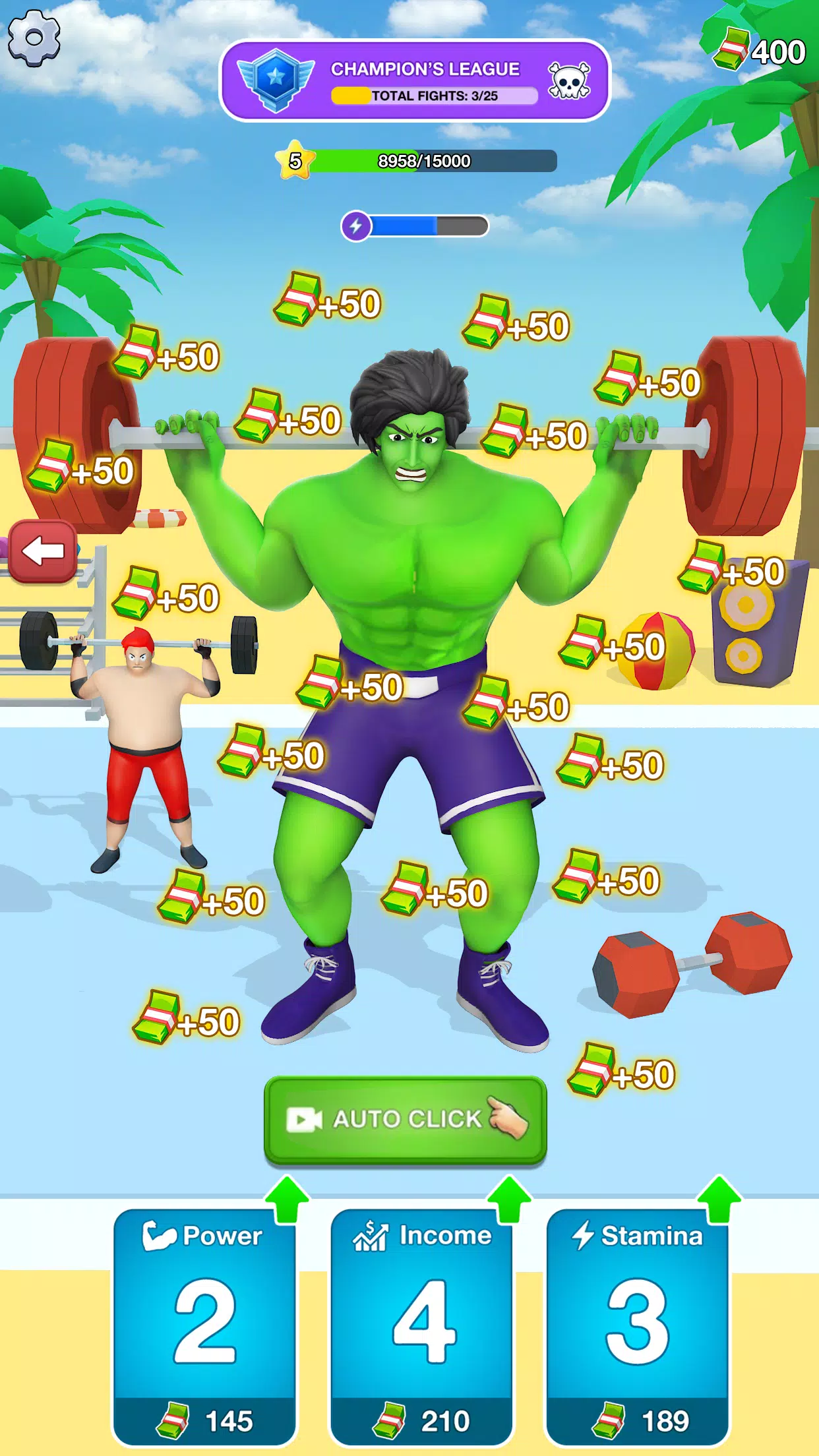 Gym Clicker Hero: Idle Muscles Captura de pantalla 3