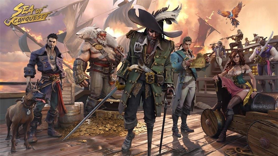 Sea of Conquest: Pirate War Mod ảnh chụp màn hình 1