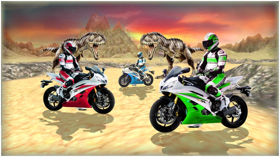 Dino World Bike Race Game - Jurassic Adventure ảnh chụp màn hình 2