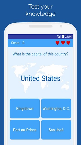 Capitals of the countries Quiz Screenshot 1