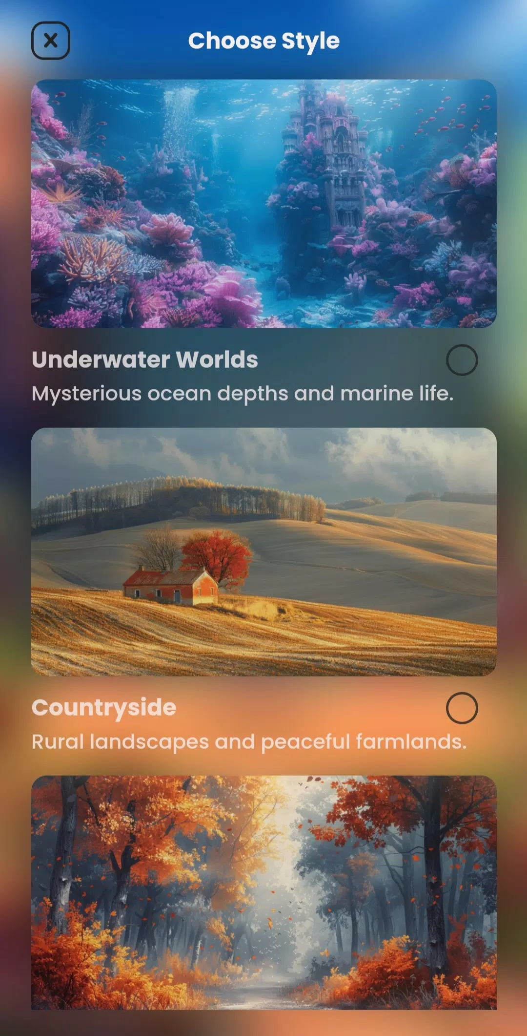 AI Landscape Generator App zrzut ekranu 3
