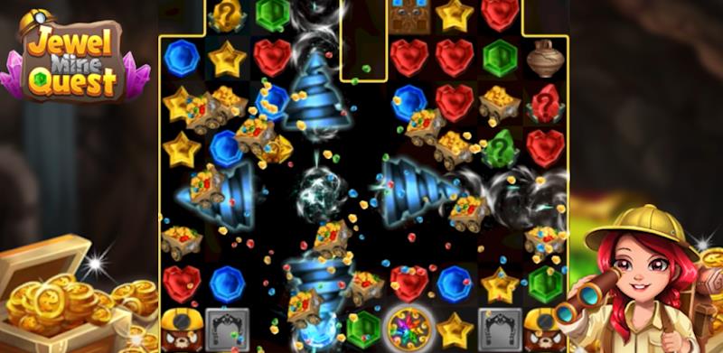 Jewel Mine Quest: Match-3 Capture d’écran3