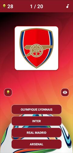 Guess the Soccer Logo Quiz экрана 1