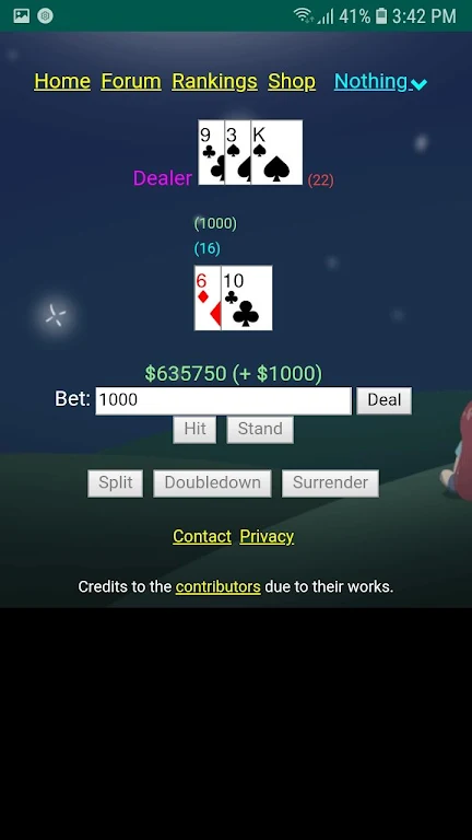 Blackjack Evolved Screenshot 2