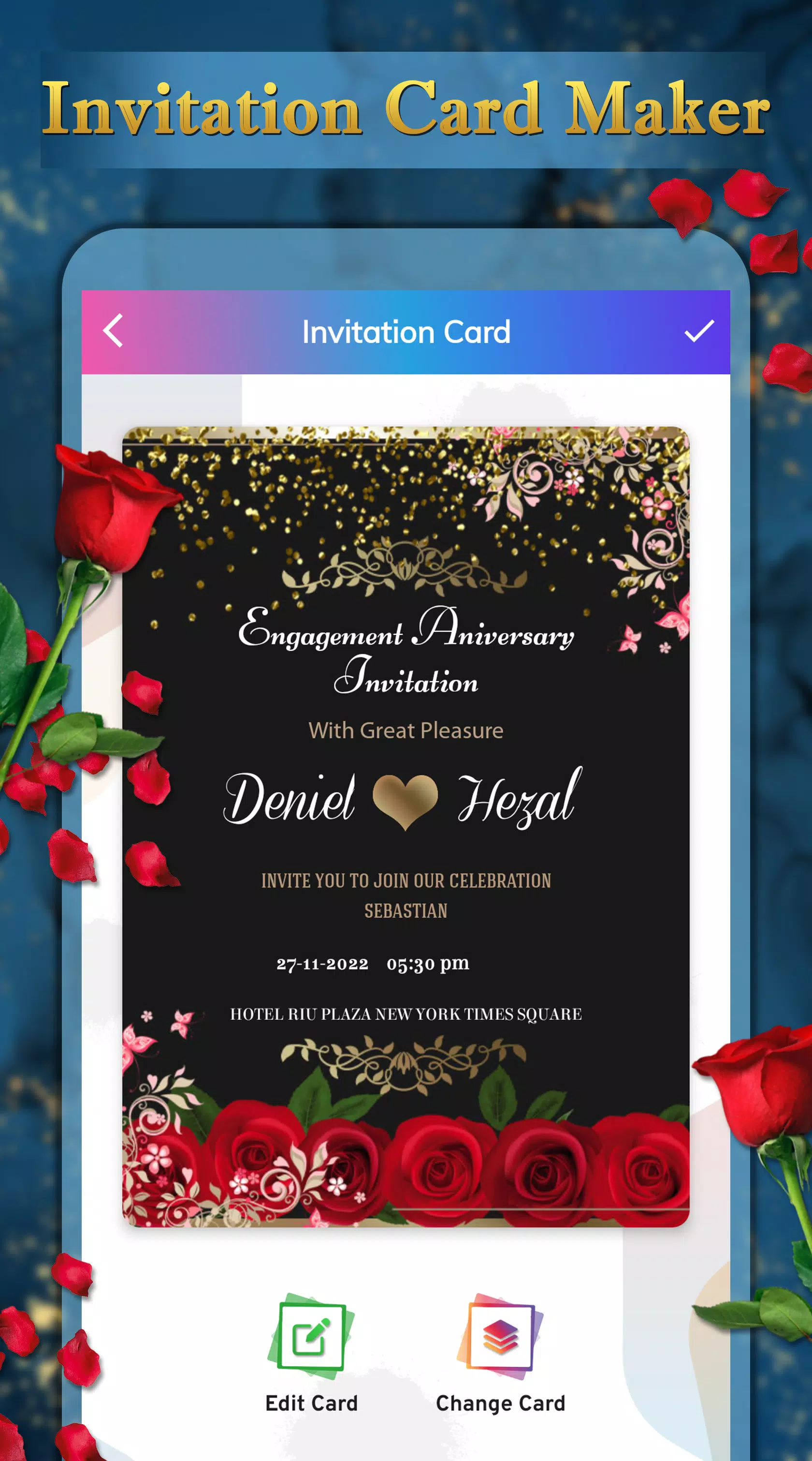 Invitation Card Maker स्क्रीनशॉट 3