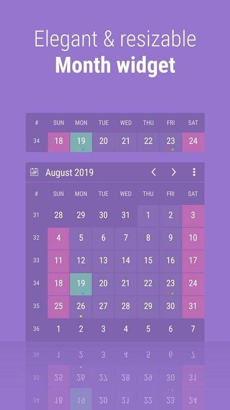 Calendar Widget: Month/Agenda Ekran Görüntüsü 1