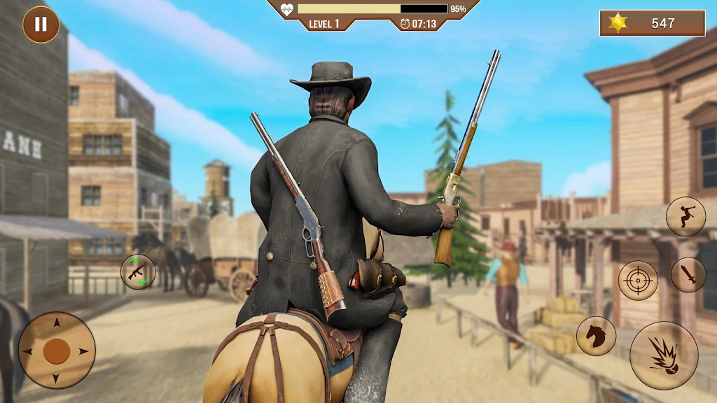 West Cowboy Shooting Games 3D স্ক্রিনশট 1