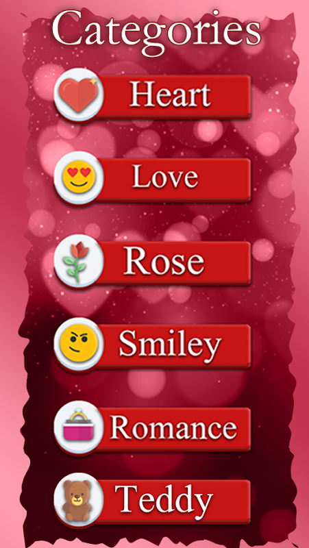 Valentine Love Emojis Captura de tela 1