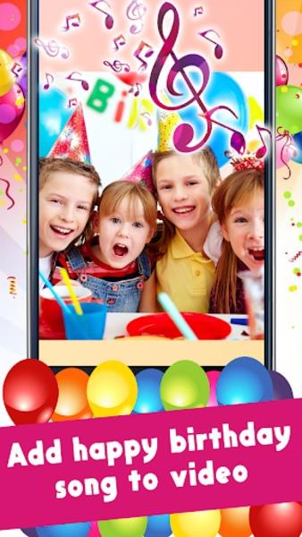 Happy Birthday Video Maker With Music And Photos ảnh chụp màn hình 1