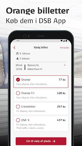 DSB App экрана 2