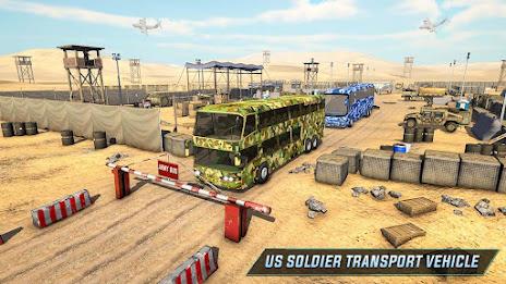 Army Bus Transporter Sim Games スクリーンショット 1