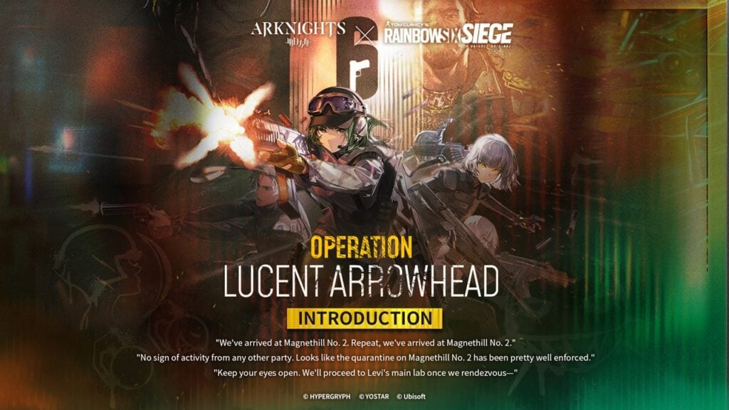 Operation Lucent Arrowhead, The Second Arknights x Rainbow Six Siege Crossover, será lançado hoje