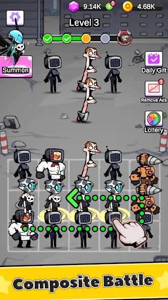 Battle Warriors: Strategy Game Mod ekran görüntüsü 1