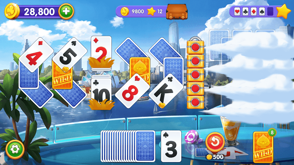 Solitaire Trip: Classic Tripeaks Card Game Captura de pantalla 3