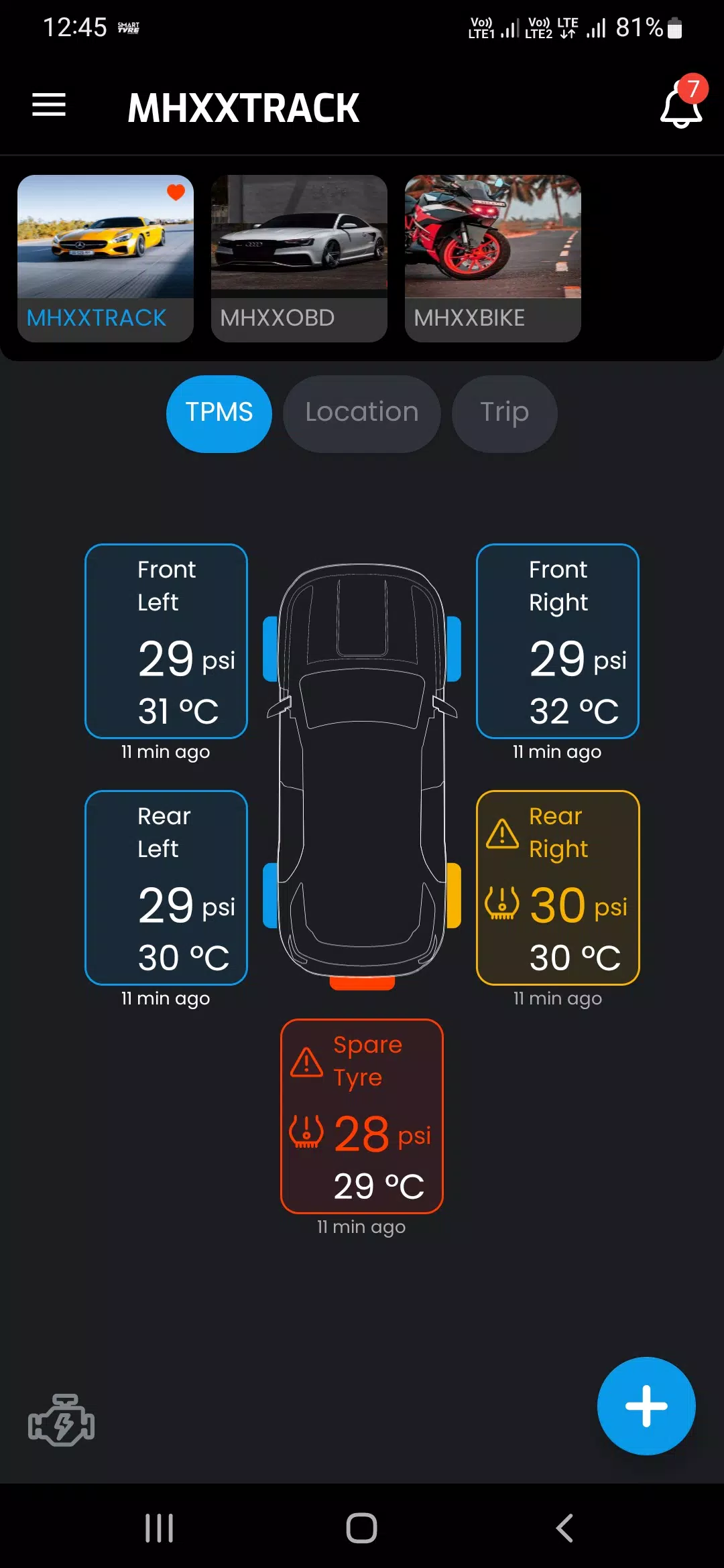 SMART TYRE CAR & BIKE Capture d'écran 1